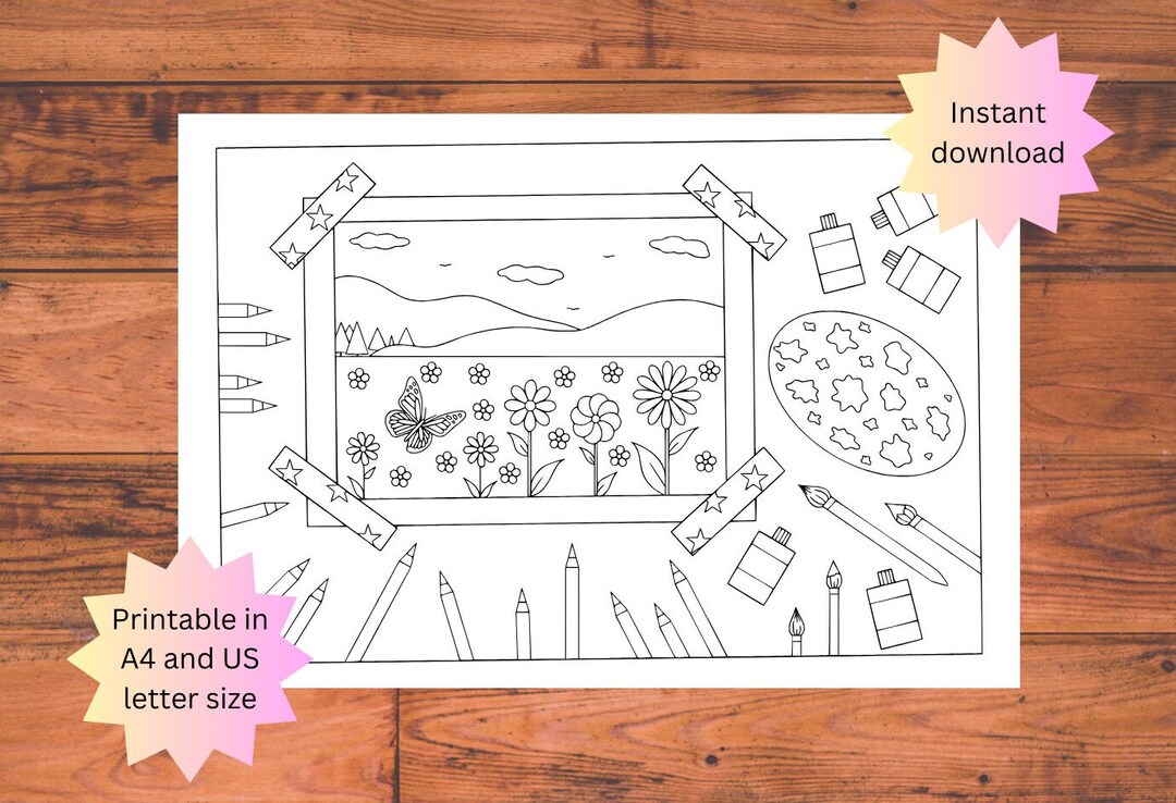 Printable Colouring Page for Adults Colouring Page Printable in A4 and ...