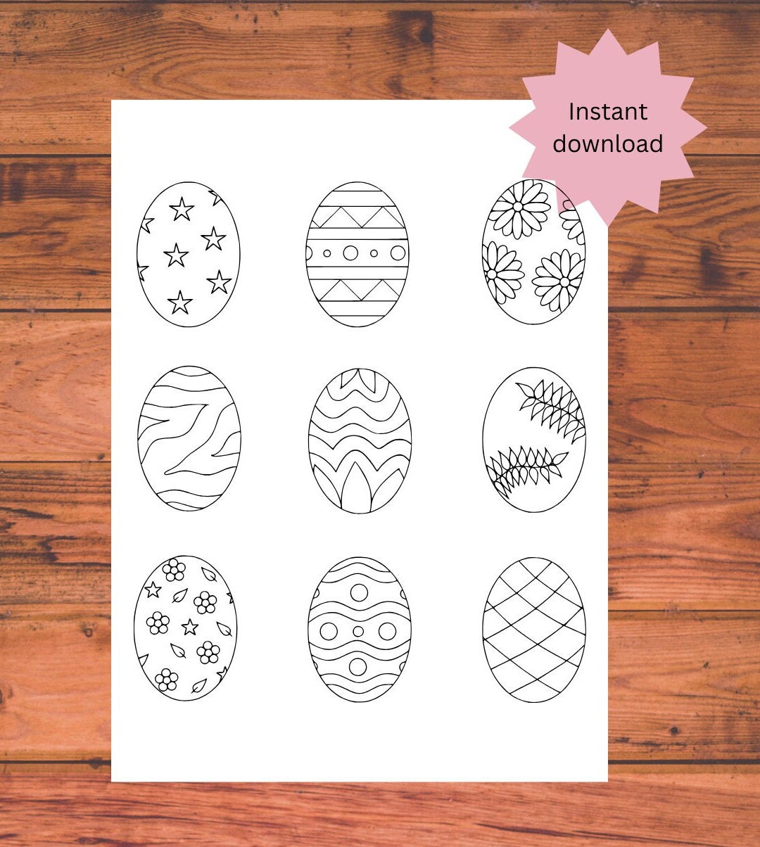 Printable Colouring Page for Adults, Easter Colouring Pages, Printable ...
