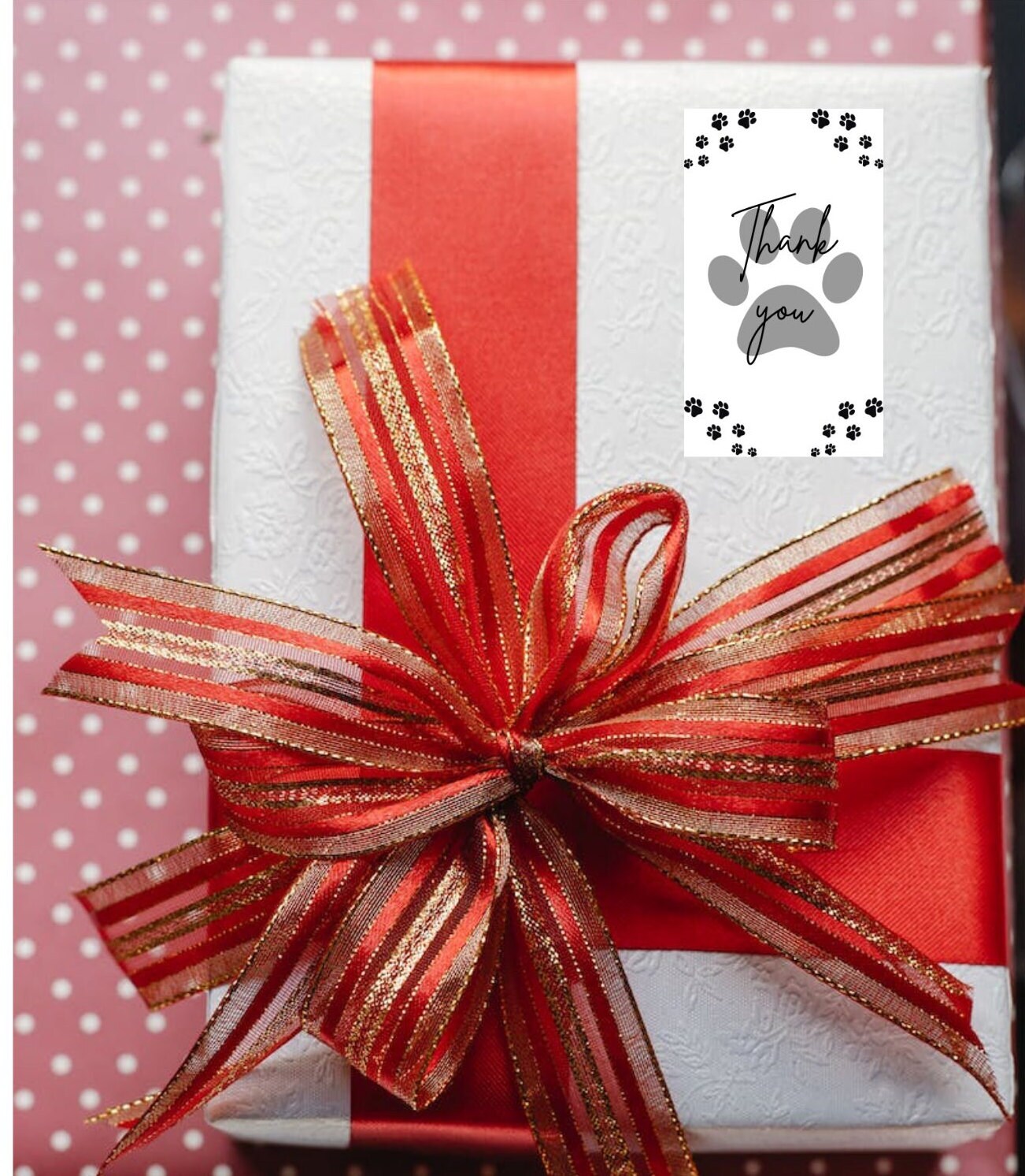 Gift Tags Printable Gift Tags Paw Print Gift Tags Thank You Gift Tags ...