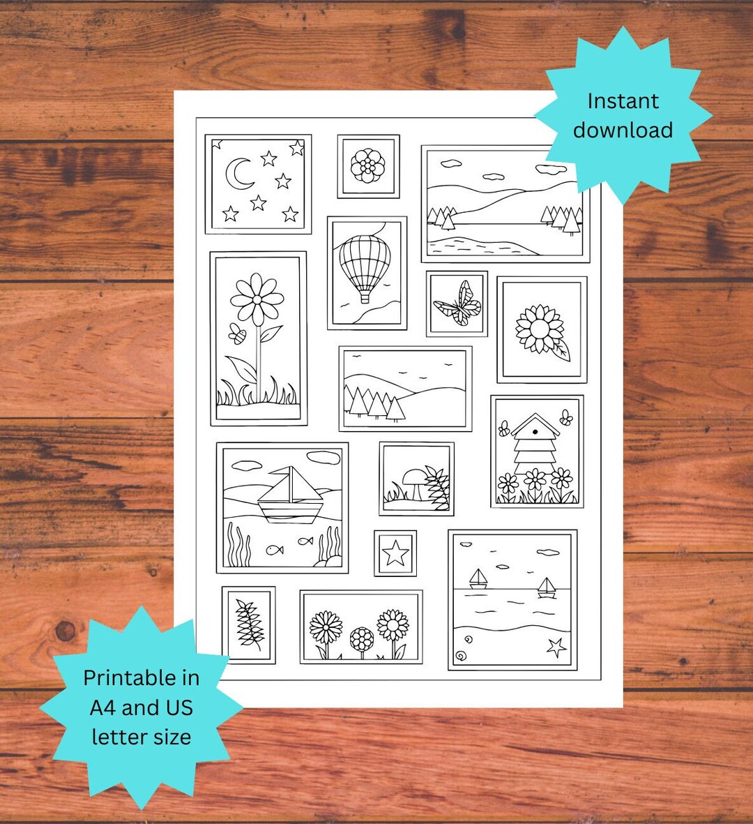 Printable Colouring Page for Adults Nature Colouring Page Printable in ...