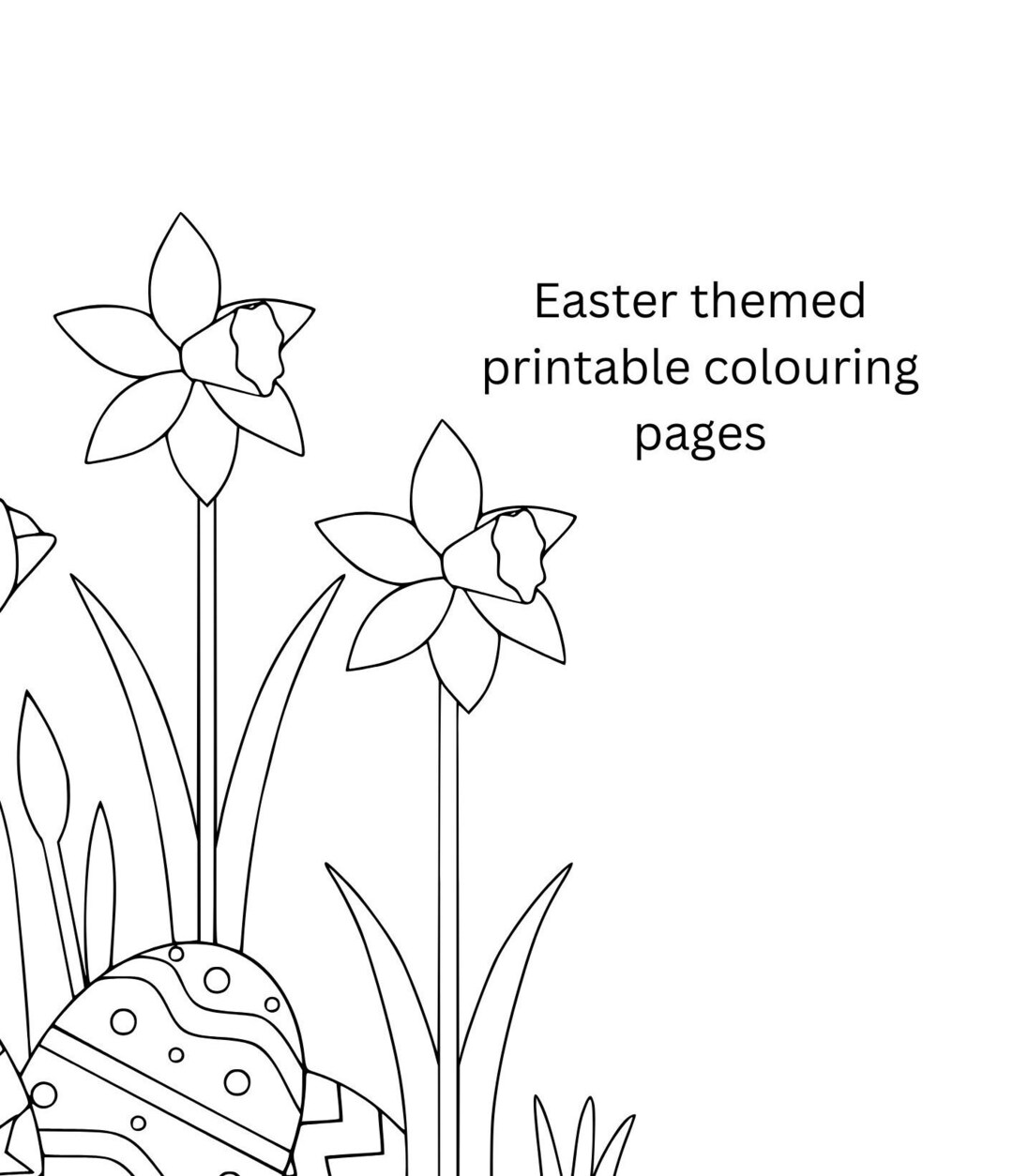 Printable Colouring Page for Adults, Easter Colouring Pages, Printable ...
