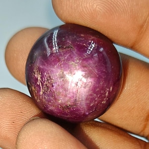 Natural Star Ruby Round Cabochon 108 Carat | 25mm Loose Gemstone Cabochon for Jewelry & Healing