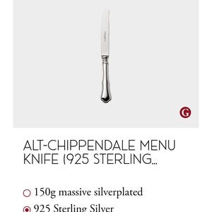 Robbe & Berking Alt-Chippendale 925 Silver Cutlery 18 Pcs Set