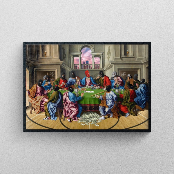 The Last Supper Altered Art Print | Vinny Banks Wall Art | Renaissance Wall Hangings | Vermeer Poster Decor