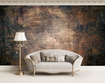 Dark Concrete Texture Wallpaper: Industrial Grunge Wall Mural - Peel and Stick