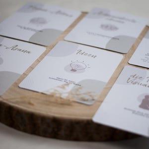 Mindfulness Cards for Mothers | 31 Encouragement Cards with Exercises, Affirmations & Meditations | Self-Care Gift + Wooden Stand image 16