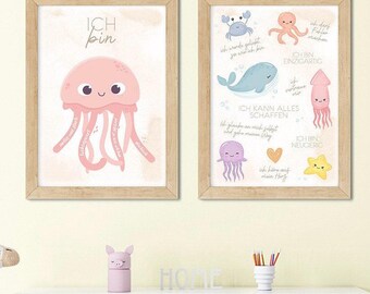 Affirmation Poster Set for Children | A4 Encouragement Posters | Mindfulness Posters for Children's Rooms | Positive Messages for Boys and Girls