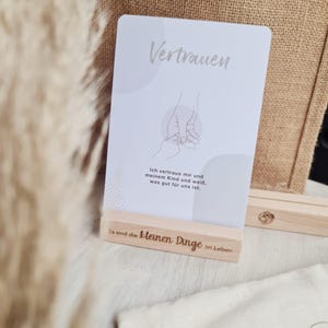 Mindfulness Cards for Mothers | 31 Encouragement Cards with Exercises, Affirmations & Meditations | Self-Care Gift + Wooden Stand image 15