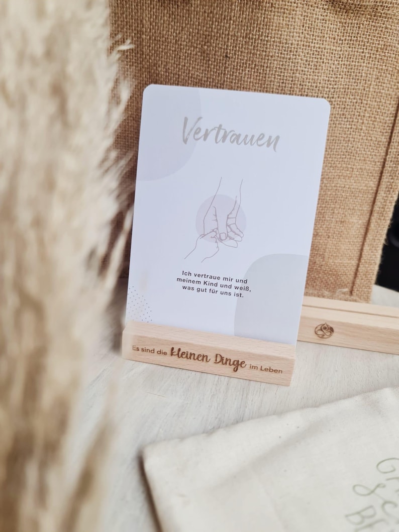 Mindfulness Cards for Mothers | 31 Encouragement Cards with Exercises, Affirmations & Meditations | Self-Care Gift + Wooden Stand image 15