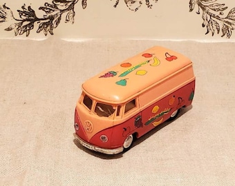 Camper Vintage Pink VW. Retro Model Van. Official VW Toy