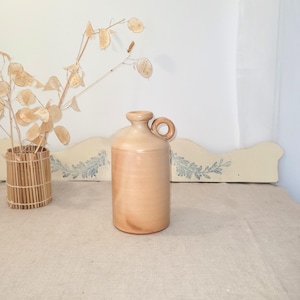 Antique stoneware jug - Vintage earthenware carafe - Vintage stoneware ear vase - Stoneware oil cruet