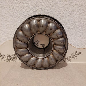 6 Small Vintage Savarin Ring Molds.vintage Patina Rhum Baba Molds.french  Country Kitchenware.french Farmhouse Metal Cake Pan.farmhouse Decor 