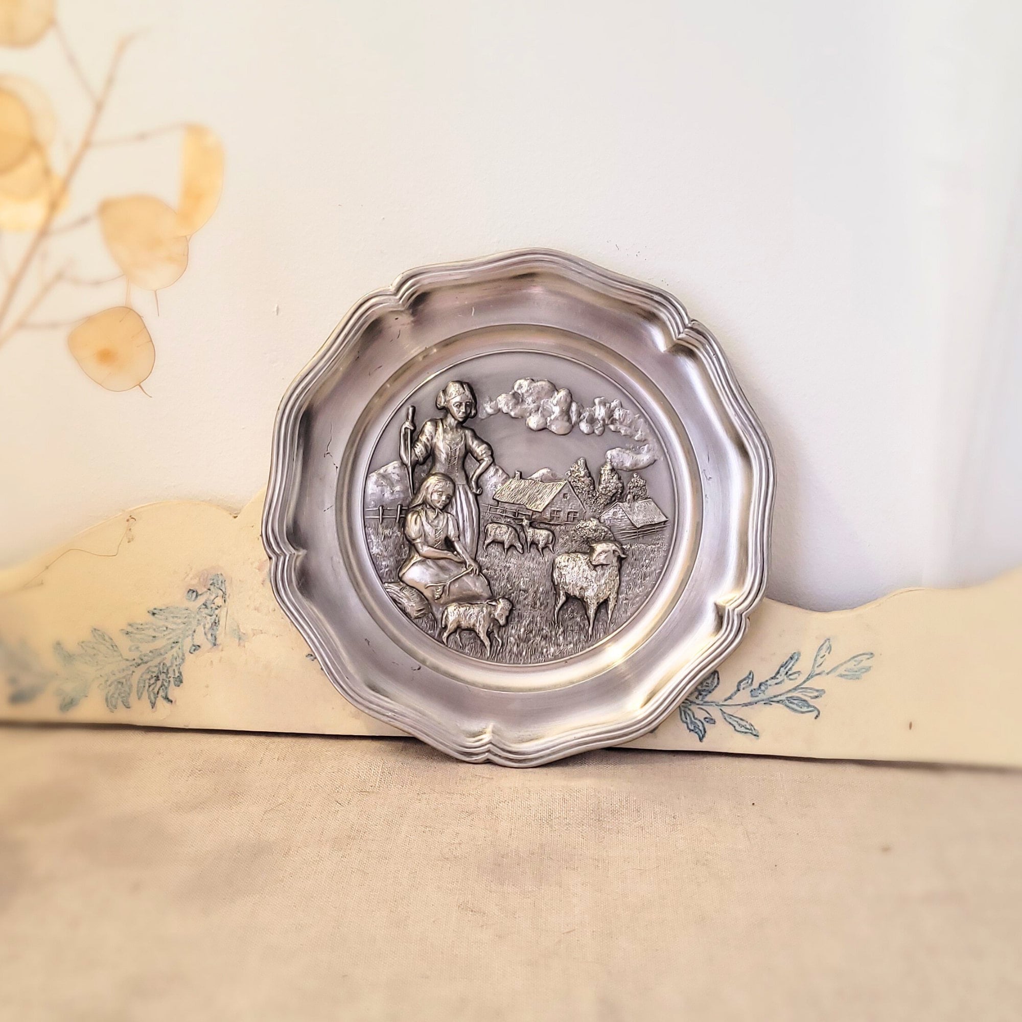 Lot De 3 Anciens Moules à Tarte En Aluminium - 11 Pouces - Épais - Occasion