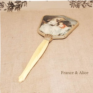 Vintage travel mirror. Nice little antique hand mirror;