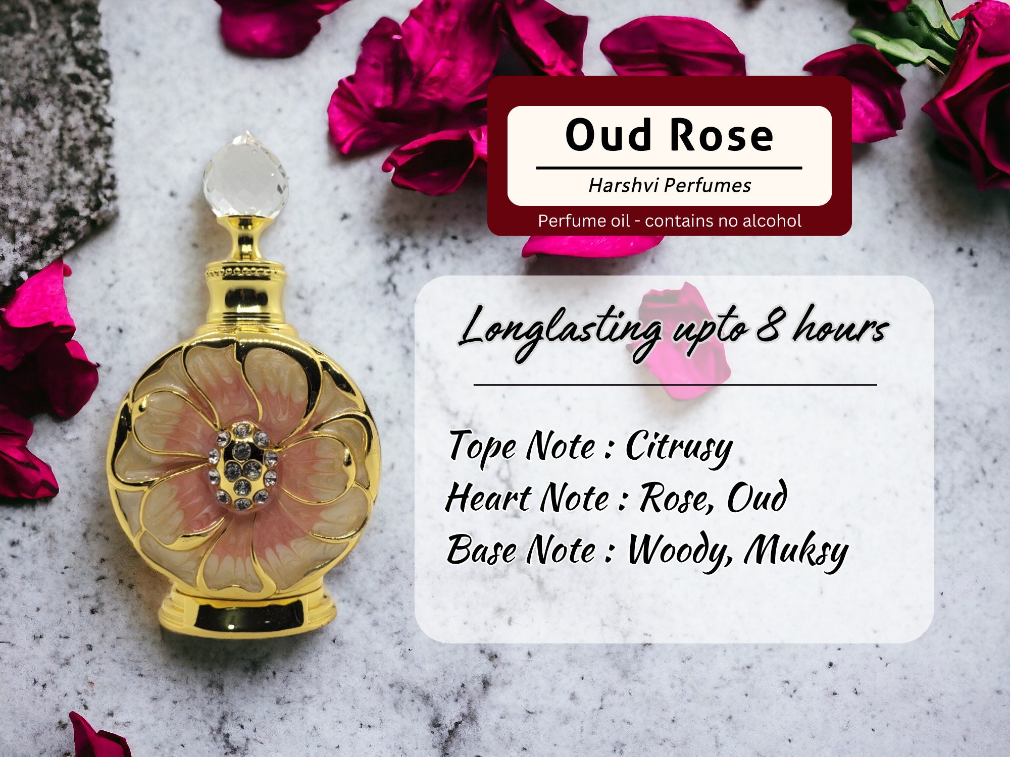 Exotic Essential Oil Velvet Rose Oud Agarwood Natural Aromatherapy Diffuser  Oil Burner Fragrance Floral Woodsy Meditation Scent Organic 