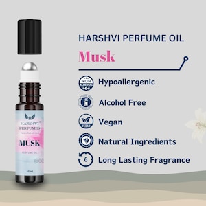 Musk Perfume Oil: Unisex Floral Woody Scent - Long-Lasting Fragrance