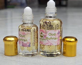 Oud Buhran Perfume Oil: Unisex Amber Musk Attar, Alcohol-Free