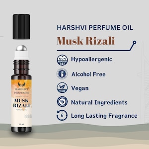 Musk Rizali Perfume Oil: Alcohol-Free Floral Attar by Harshvi
