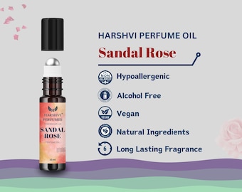 Sandal Rose Perfume Oil: Handmade Floral Woody Unisex Fragrance