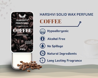 Handmade Coffee Solid Wax Perfume: Caramel Coffee Fragrance