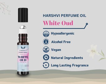 White Oud Perfume Oil: Agarwood, Musk, Citrus - Long-Lasting Aroma