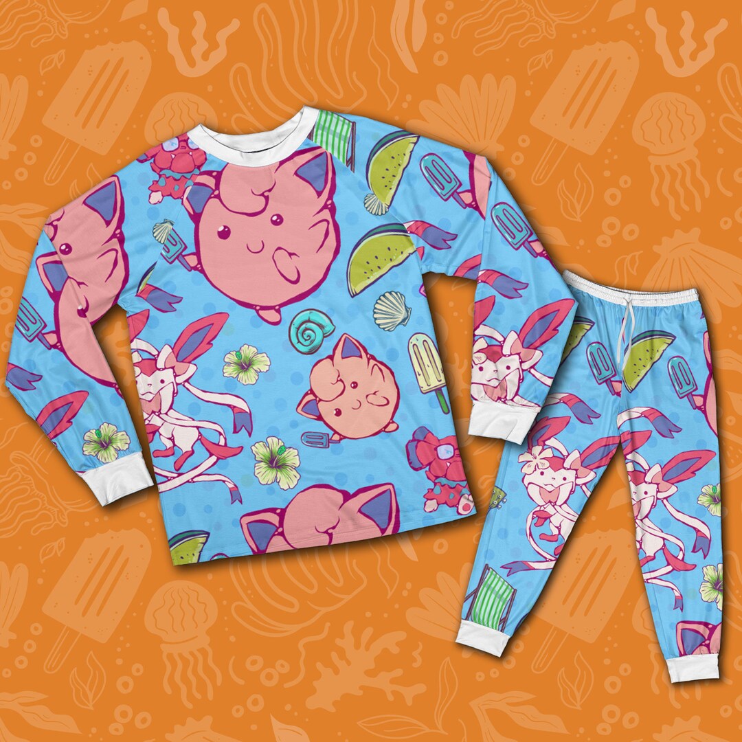 Togepi Pattern Pajamas Set Anime Togepi Pajamas Birthday Boy Etsy