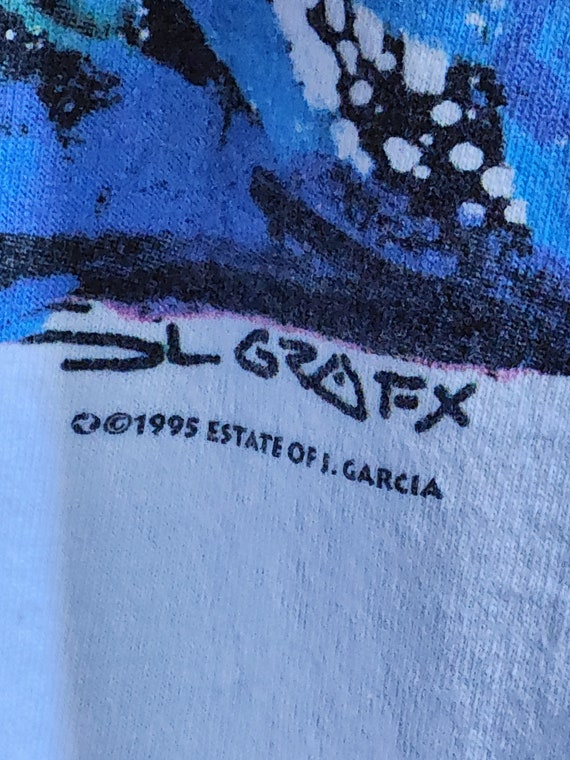 1995 Jerry Garcia Liquid Blue T-shirt - image 9