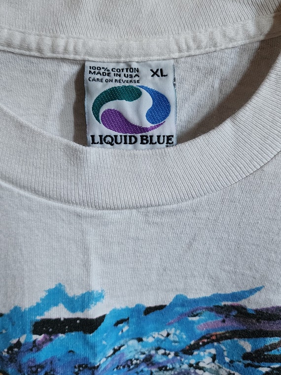 1995 Jerry Garcia Liquid Blue T-shirt - image 4