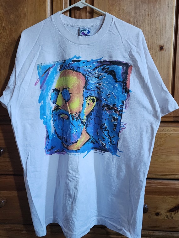 1995 Jerry Garcia Liquid Blue T-shirt - image 1