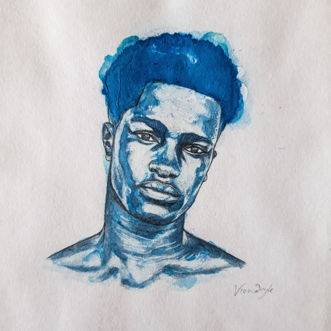 Blue Ink Portraiture - Etsy