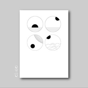 Cartolina "4 Elementi" (DIN A6) - fuoco, terra, aria, acqua come biglietto di auguri, cartolina di guarigione, ...