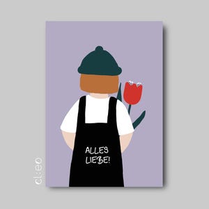 Postkarte "Alles Liebe" (DIN A6), Recyclingpapier, Dankeskarte, Liebe, Glückwunsch, Geburtstag, Genesung, Gute Besserung, Einschulung, ...