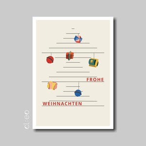 Cartolina "Albero di Natale" (DIN A6), Natale, biglietto d'auguri, Natale, Buone vacanze, Albero di Natale, Palle di Natale, Buon Natale, Bauhaus