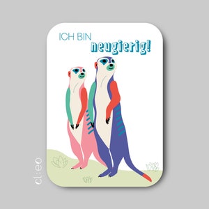 Kleine Affirmationskarte/Mutmachkarte "Ich bin neugierig!" (DIN A7), Glaubenssätze, Ostern, Einschulung, Geburtstag