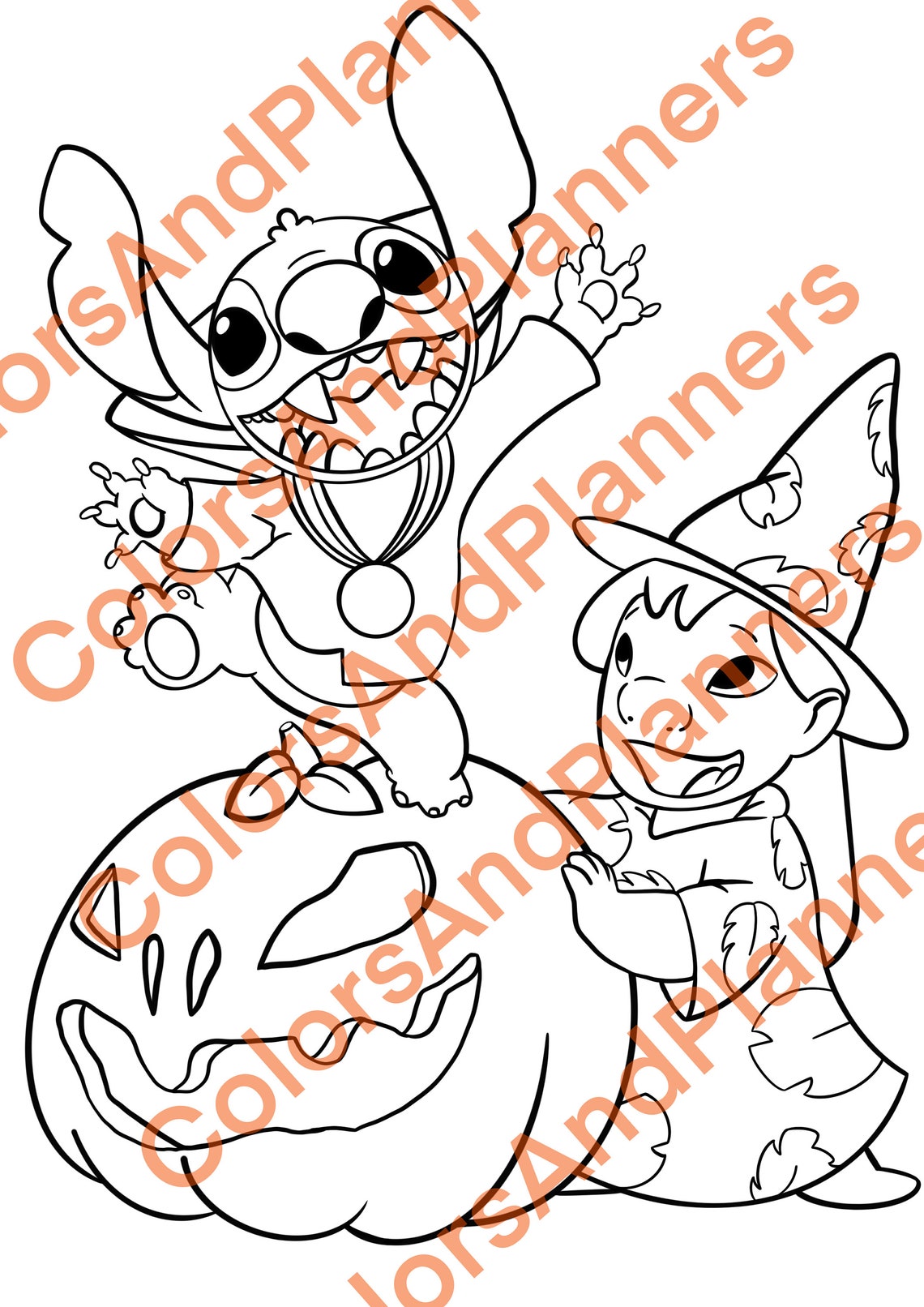 31 HALLOWEEN Lilo and Stitch COLORING PAGES - Etsy