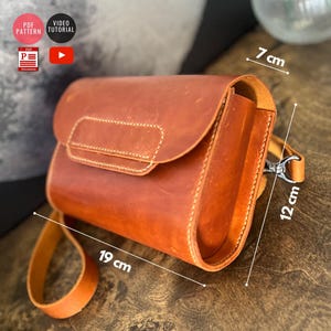 PDF Stickmuster Runde Umhängetasche / Herunterladbare Gürteltasche /DIY Crossbody Purse Purse / PDF-Vorlage / Video Tutorial