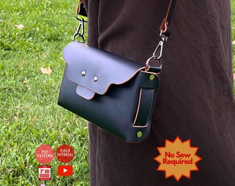 Mini No Stitch Shoulder Bag Pattern / Quick DIY Belt Bag / Crossbody Bag Template / Tutorial Video