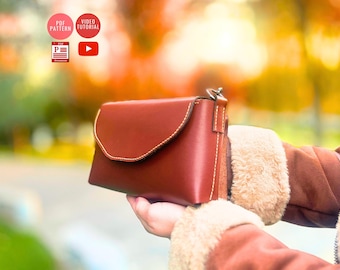 PDF Pattern Crossbody Bag Pattern / Leather Bag PDF Template / Downloadable Shoulder Bag / Video Tutorial