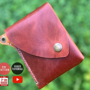 Plantilla de patrón PDF de billetera plegable premium: elegantes instrucciones de bricolaje para crear su billetera perfecta
