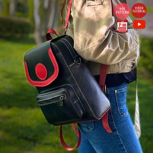 Sac à dos quotidien avec fermeture éclair, modèle PDF / A Faire Soi-Même Sac à dos unisexe / Modèle de sac en cuir pour tout-petit / Patron de sac à dos / Tutoriel vidéo
