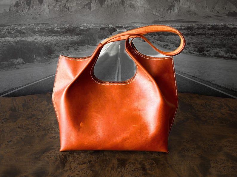 Leather Shopper Bag Pattern / Leather Tote Bag PDF Pattern /Downloadable Shopping Bag Template / Sewing Bag PDF / Video Tutorial