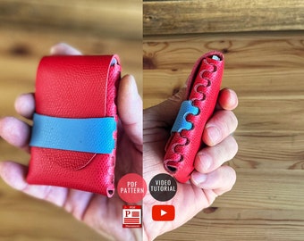 Patrón de billetera sin costuras descargable - Patrón de billetera de cuero, plantilla de billetera sin costuras, sin patrón de costura pdf Cree un bricolaje con estilo