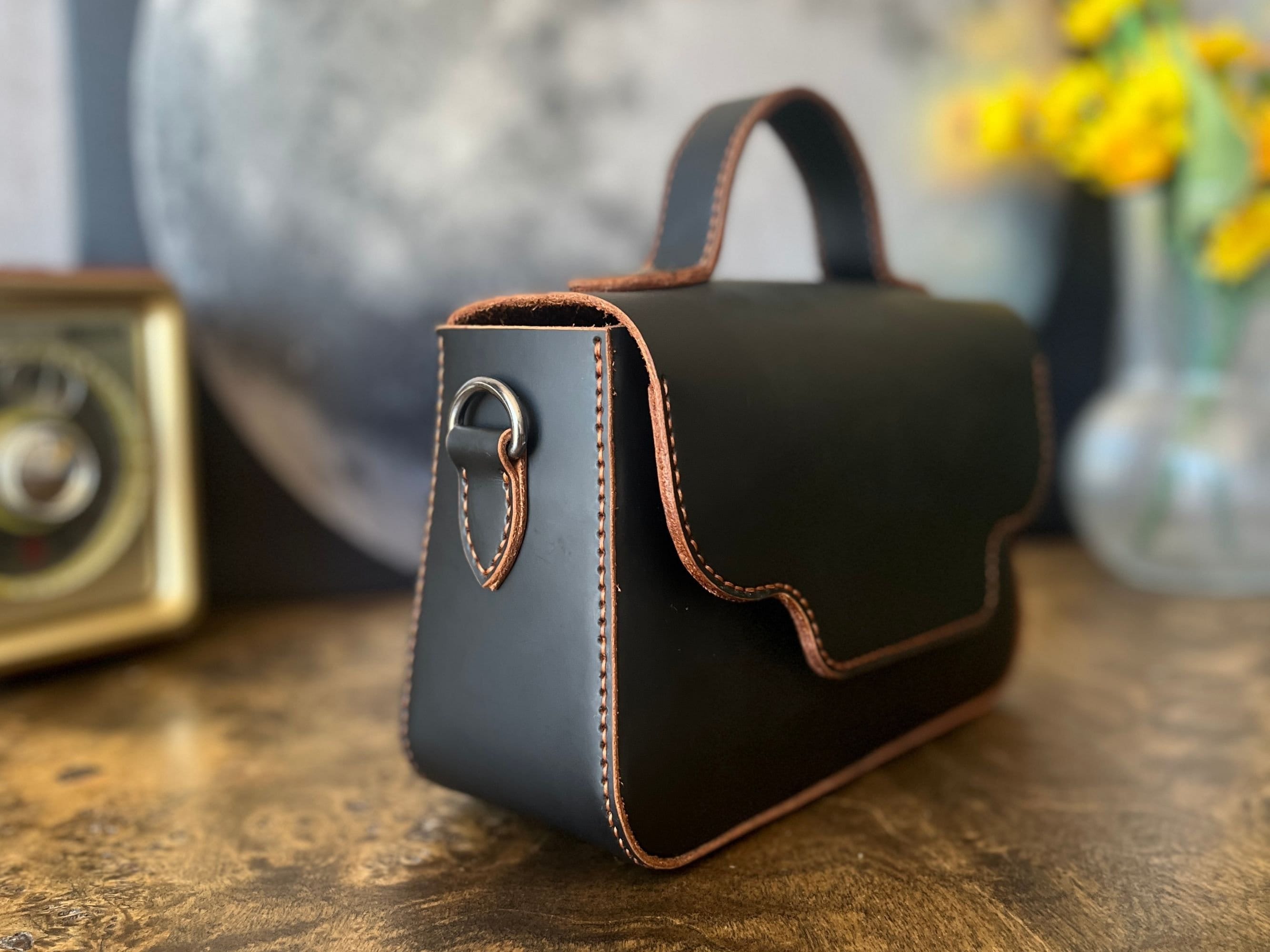 Solid Handbag Pattern PDF Pattern Crossbody Bag Pattern / Leather Hand Bag Template ...