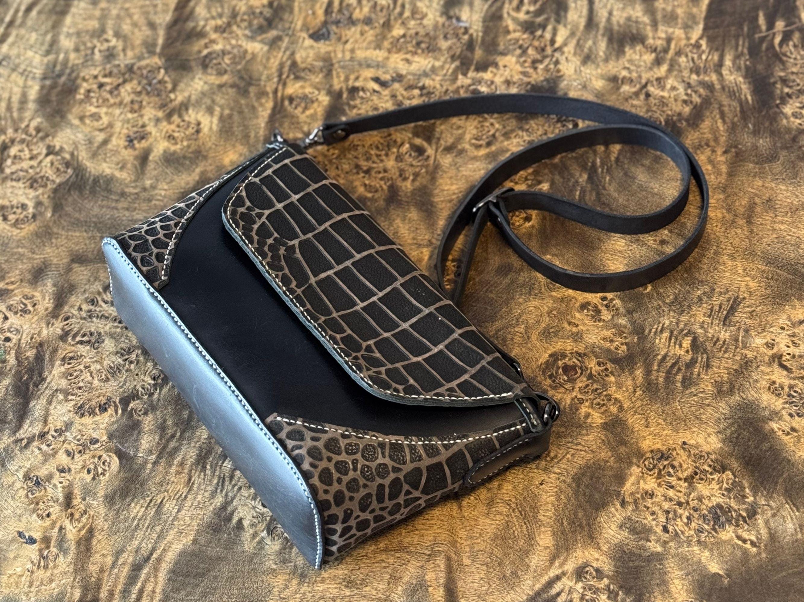 Leather Shoulder Bag PDF Pattern: DIY Crossbody Bag Template (video ...
