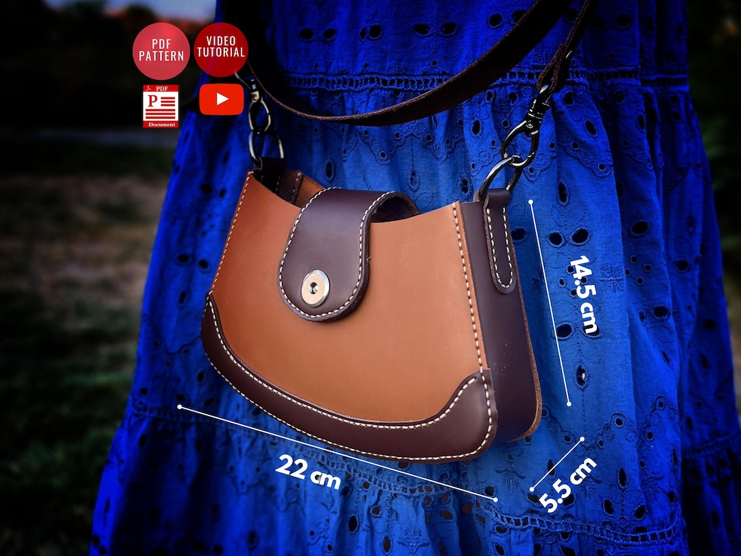 PDF Pattern Crossbody Bag / Downloadable Leather Bag / Shoulder Bag PDF ...