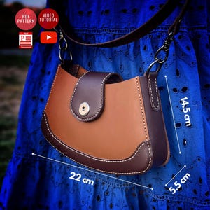 PDF Pattern Crossbody Bag / Herunterladbare Ledertasche / Schultertasche PDF-Vorlage / Video-Tutorial