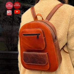 Modèle PDF de sac à dos / Modèle de sac à dos unisexe à monter soi-même / Modèle de sac en cuir pour tout-petit / Patron de sac à dos / Tutoriel vidéo