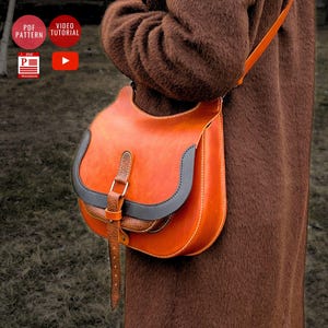 PDF Pattern Crossbody Bag Pattern / Leder Umhängetasche Schnittmuster / Schultertasche PDF Vorlage / Video Tutorial