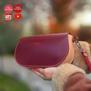 PDF Nähanleitung Crossbody Bag Pattern / Schultertasche PDF Vorlage / Ledertasche zum Selbermachen / Video Tutorial