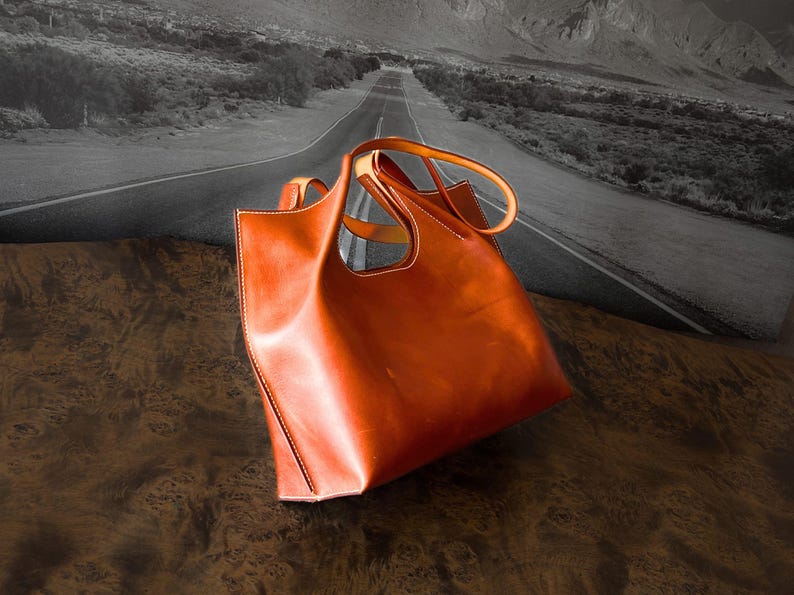 Leather Shopper Bag Pattern / Leather Tote Bag PDF Pattern /Downloadable Shopping Bag Template / Sewing Bag PDF / Video Tutorial